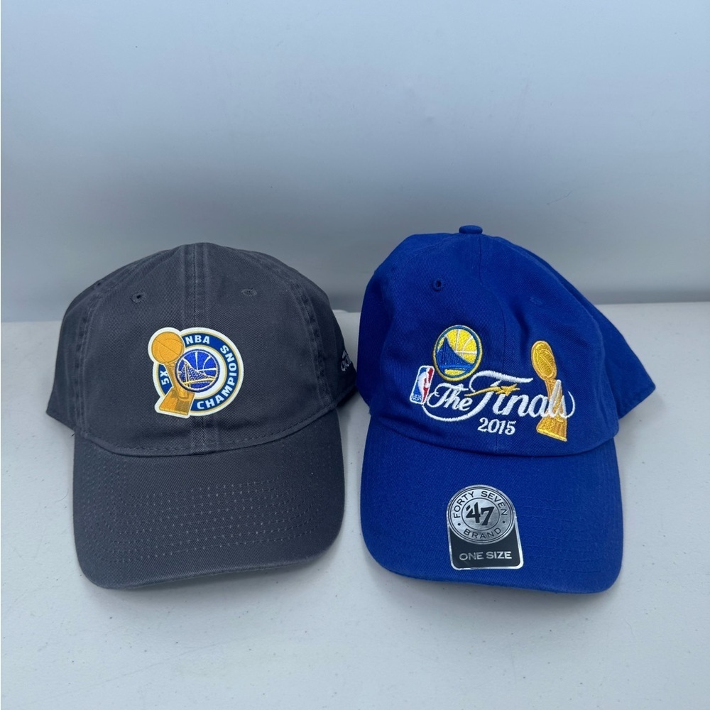 Golden State Warriors ‘47 & Adidas NBA Finals 2015 2017 Dad Hat Adjustable NWT